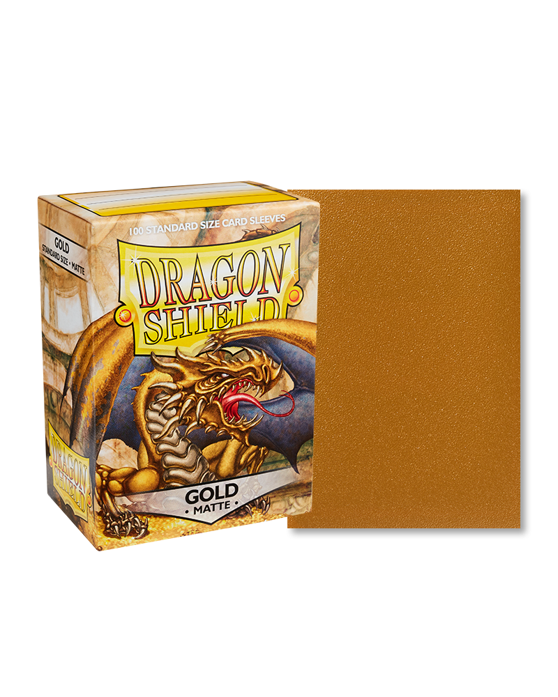 Dragonshield Gold matte sleeve 100