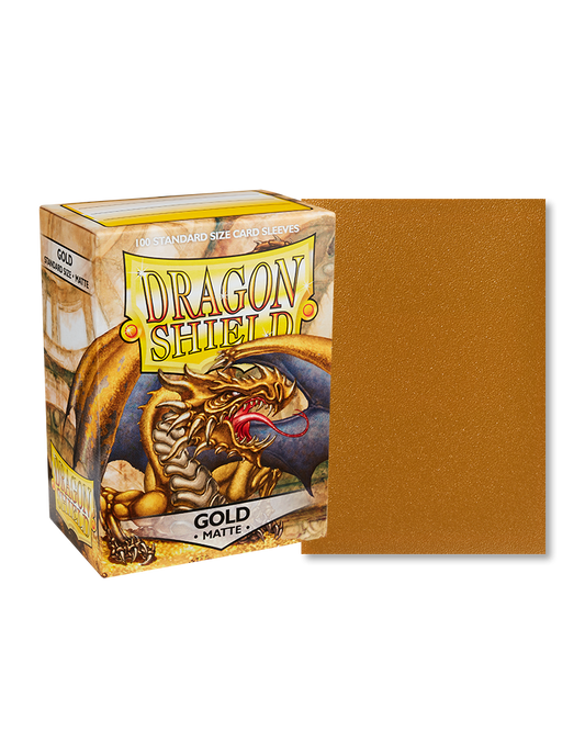 Dragonshield Gold matte sleeve 100