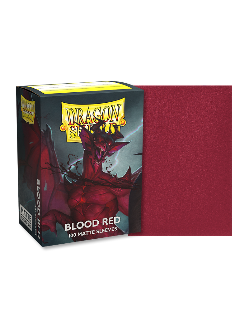 Dragonshield blood red matte sleeve 100