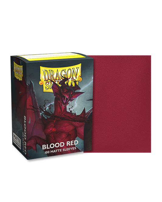 Dragonshield blood red matte sleeve 100