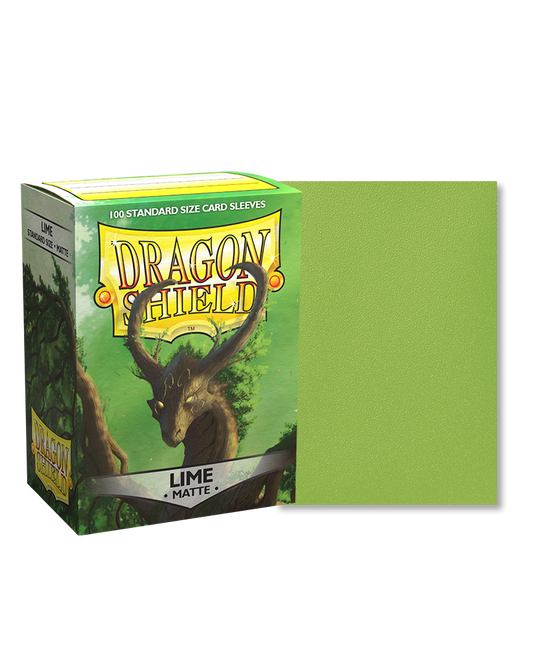 Dragonshield Lime matte sleeve 100